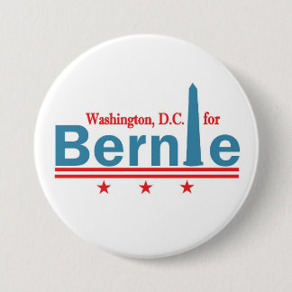 Badge Rond 7,6 Cm Washingon, C.C pour Bernie