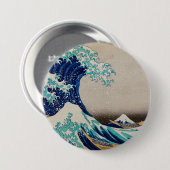 Badge Rond 7,6 Cm Wave japonaise (Devant & derrière)