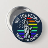 Badge Rond 7,6 Cm we the people... (Devant & derrière)