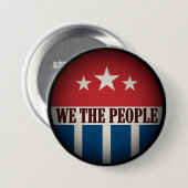 Badge Rond 7,6 Cm We the People Retro (Devant & derrière)