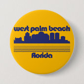 Badge Rond 7,6 Cm West Palm Beach Floride (Devant)