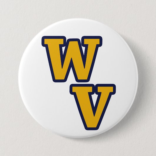 Badge Rond 7,6 Cm West Virginia Blue et Gold Pride (Devant)