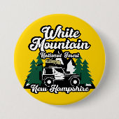 Badge Rond 7,6 Cm White Mountain National Forest New Hampshire (Devant)