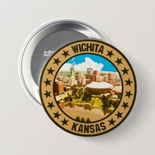 Badge Rond 7,6 Cm Wichita (Devant & derrière)