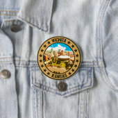 Badge Rond 7,6 Cm Wichita (En situation)