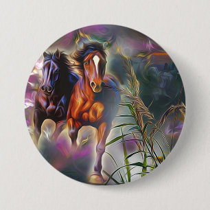 Badge Rond 7,6 Cm Wild gallop
