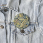 Badge Rond 7,6 Cm William Morris Acanthus Leaves (En situation)