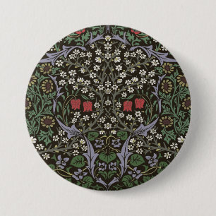 Badge Rond 7,6 Cm William Morris Blackthorn Tapestry Floral