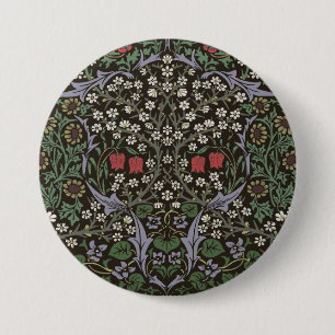 Badge Rond 7,6 Cm William Morris Blackthorn Tapisserie Florale