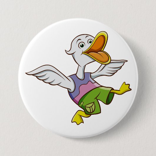 Badge Rond 7,6 Cm Willy Quack (Devant)