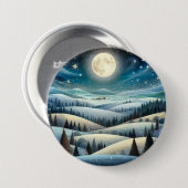 Badge Rond 7,6 Cm Winter Hillsides (Devant & derrière)