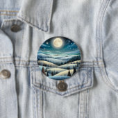 Badge Rond 7,6 Cm Winter Hillsides (En situation)