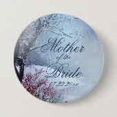 Badge Rond 7,6 Cm Winter Wonderland Mariage (Devant)