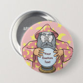 Badge Rond 7,6 Cm Wizard with your face (Devant & derrière)