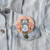 Badge Rond 7,6 Cm Wizard with your face (En situation)
