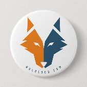 Badge Rond 7,6 Cm Wolf Loescher - Button (Devant)