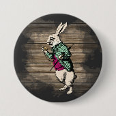 Badge Rond 7,6 Cm Wonderland White Rabbit Mint (Devant)