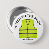 Badge Rond 7,6 Cm yellow vest protest button (Devant & derrière)