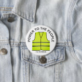 Badge Rond 7,6 Cm yellow vest protest button (En situation)