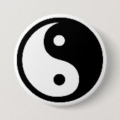 Badge Rond 7,6 Cm Ying Yang (Devant)