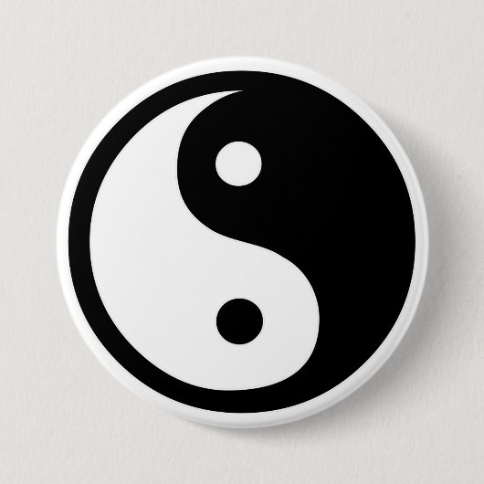 Badge Rond 7,6 Cm Ying Yang (Devant)