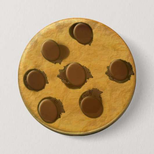 Badge Rond 7,6 Cm Yummy Chocolat Chip Cookie (Devant)