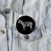 Badge Rond 7,6 Cm Zèbre (En situation)