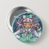 Badge Rond 7,6 Cm Zodiaque de Lolita : Vierge (Devant & derrière)