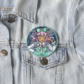 Badge Rond 7,6 Cm Zodiaque de Lolita : Vierge (En situation)