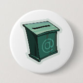 Badge Rond 7,6 Cm Zone de vote verte (Devant)