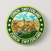 Badge Rond 7,6 Cm Zurich (Devant)