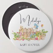 Badge rond classique Peter Rabbit (Devant & derrière)