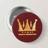 Badge rond de couronne d'or (Devant & derrière)