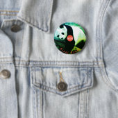 badge rond Panda - grand Ronde Button 5,7 Cm (In situ)