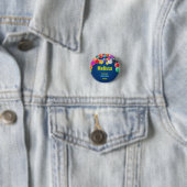 Badge rond pour la fête d'anniversaire des enfants (En situation)