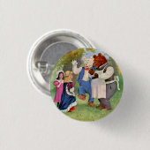 Badge Roosevelt Ours Avec Les Princesses De Conte De Fée (Devant & derrière)