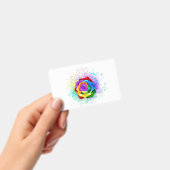 Badge Rose arc-en-ciel colorée (Manuel / portable)