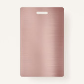 Badge Rose blanc Modèle Gold Image photo texte personnal (Dos)