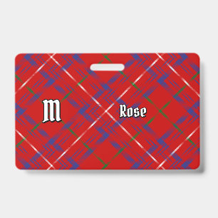 Badge Rose de clan Tartan
