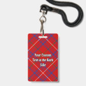 Badge Rose de clan Tartan (Arrière avec lanière)
