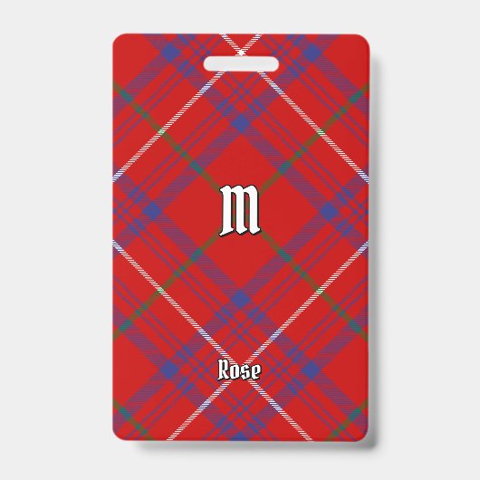 Badge Rose de clan Tartan (Avant)