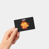 Badge Rose de feu en fleurs (Manuel / portable)