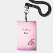 Badge Rose de la Saint Valentin (Face avec cordon)