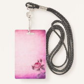 Badge Rose de la Saint Valentin (Derrière avec lanière)