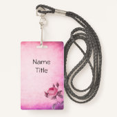 Badge Rose de la Saint Valentin (Devant avec lanière)