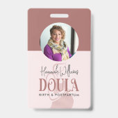 Badge Rose et or Rose photo Doula (Avant)
