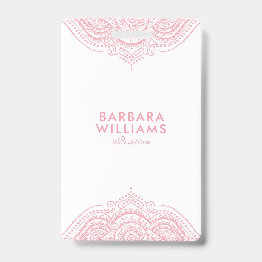 Badge Rose Féminin Dentelle Ornée (Avant)