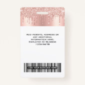 Badge Rose Gold des disques de Parties scintillant des e (Dos)