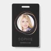 Badge Rose Gold Photo & Nom (Avant)