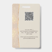 Badge Rose or naturel rose moderne ceinture élégante bad (Back)